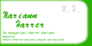 mariann harrer business card